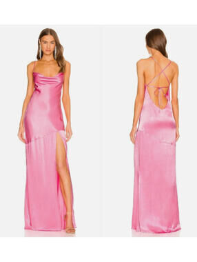Michael Costello & REVOLVE Cecelia Gown in Pink SIZE S NWT $248MSRP